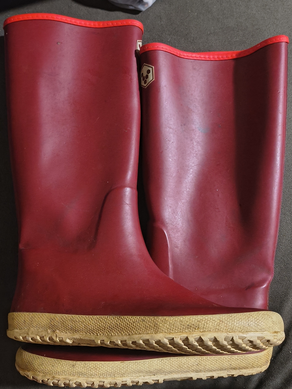 Vivo Barefoot Waterloo Red Rain Boots Size 39L - Picture 2 of 9